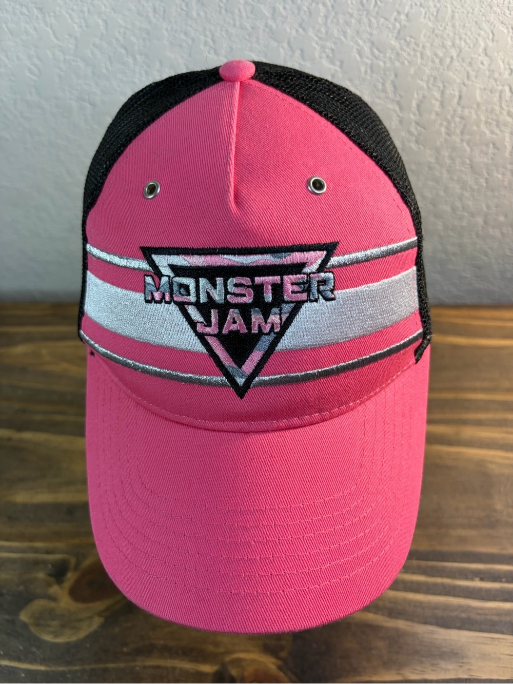 Monster Jam Embroidered Logo  Trucker Adjustable Mesh Back Hat Cap Multicolor